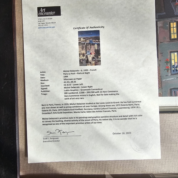 Michel Delacroix Paris La Nuit - Picture 9 of 12